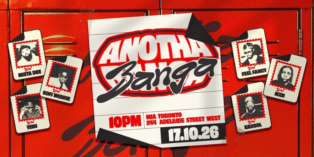 Anotha Banga Afrobeats & Amapiano flyer, Saturday October 17 at Mia Toronto